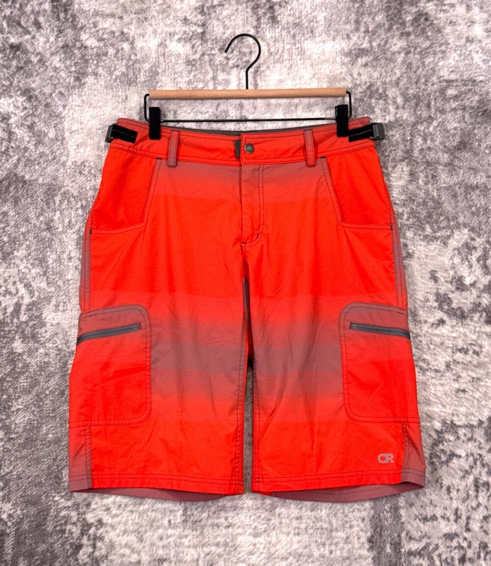 Club Ride MTB Cycling Shorts Medium Mens Orange Cargo